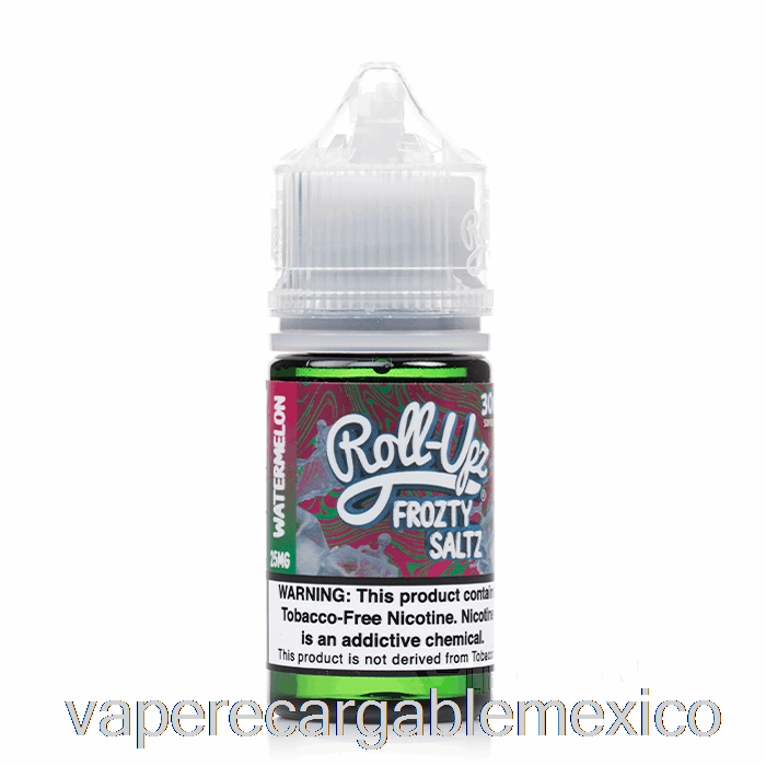 Vape Recargable Sandía Ponche Hielo - Jugo Roll-upz Sal - 30ml 50mg